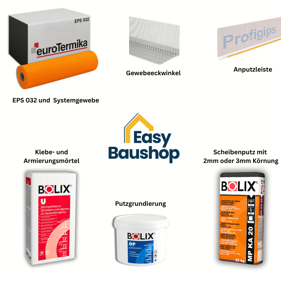 WDVS EPS 032 Komplettpaket – Eurotermika - Fassadendämmung 200–400 m² | ETA-geprüft