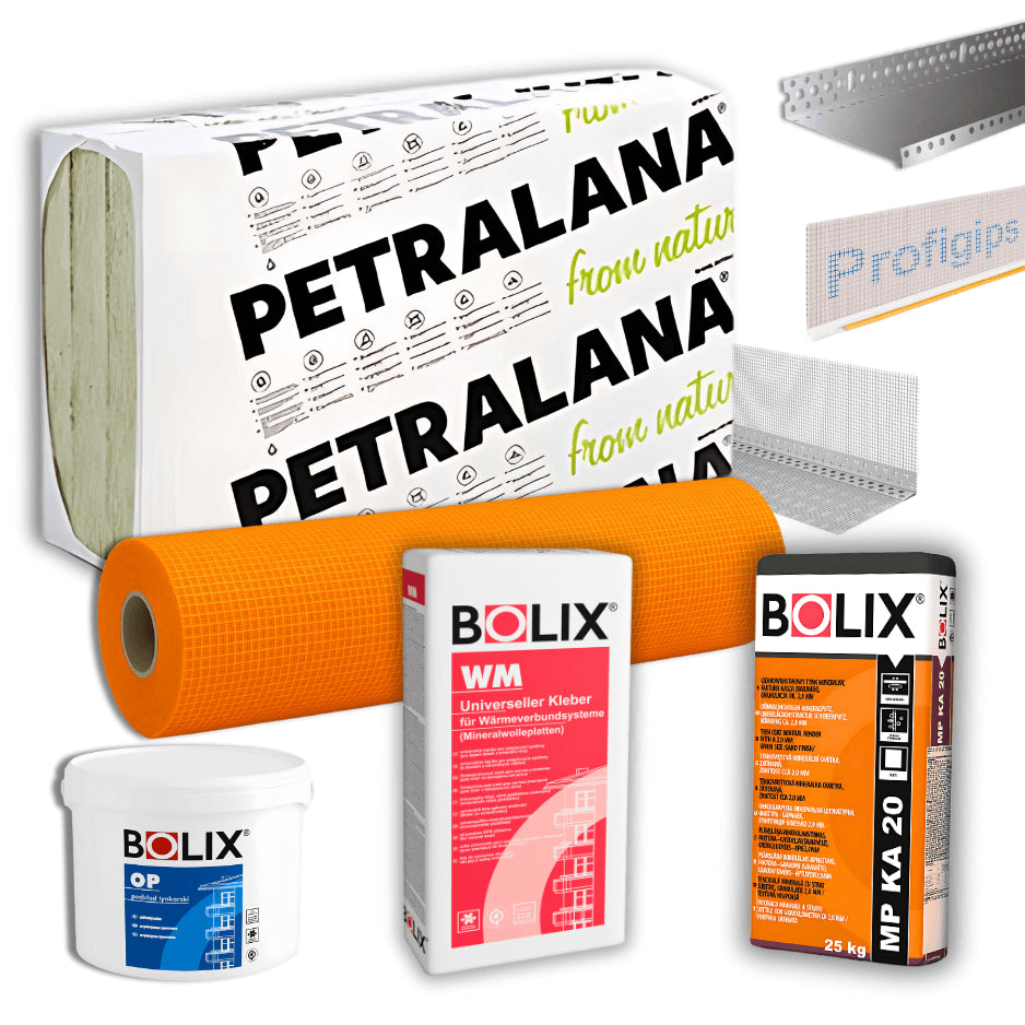 WDVS Steinwolle 034 Komplettpaket – Petralana - A1 Fassadendämmung 200–400 m² | ETA-geprüft